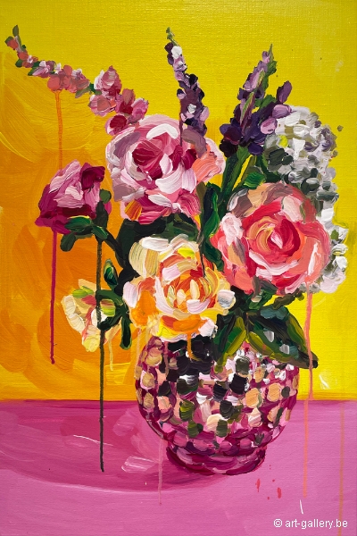 DE VLIEGHER Alice - Flowers in pink vase II